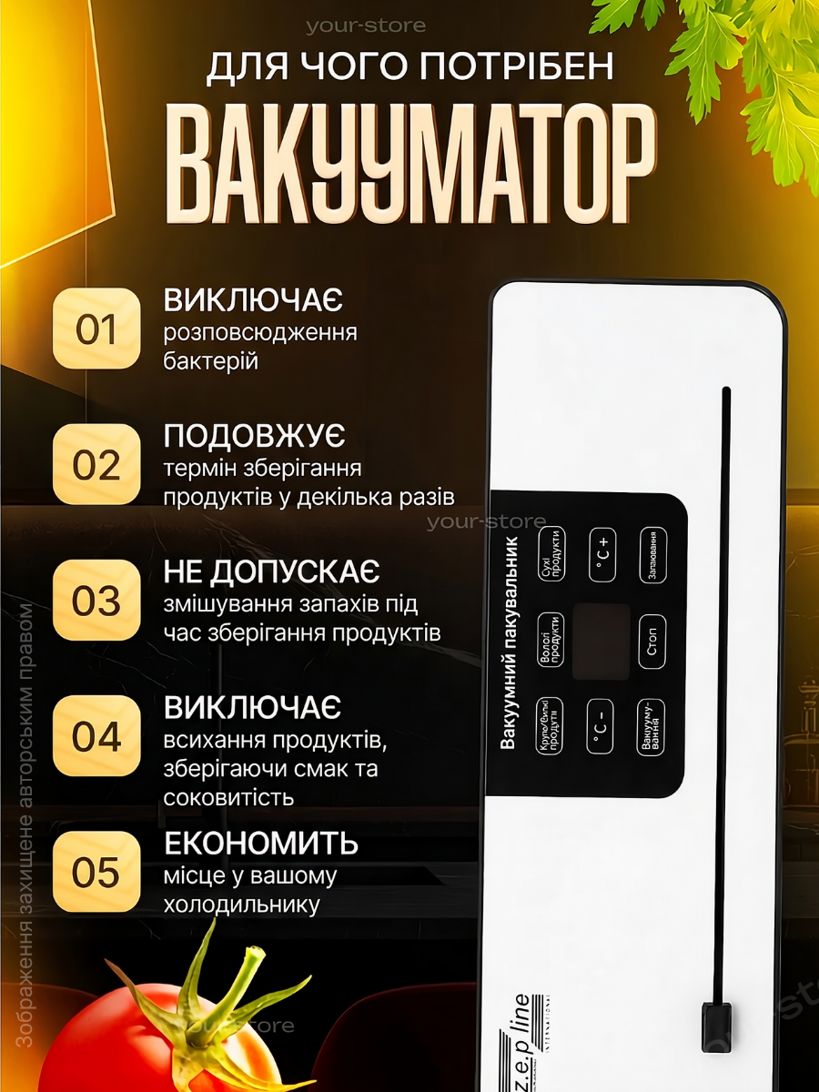 Збереження свіжості продуктів